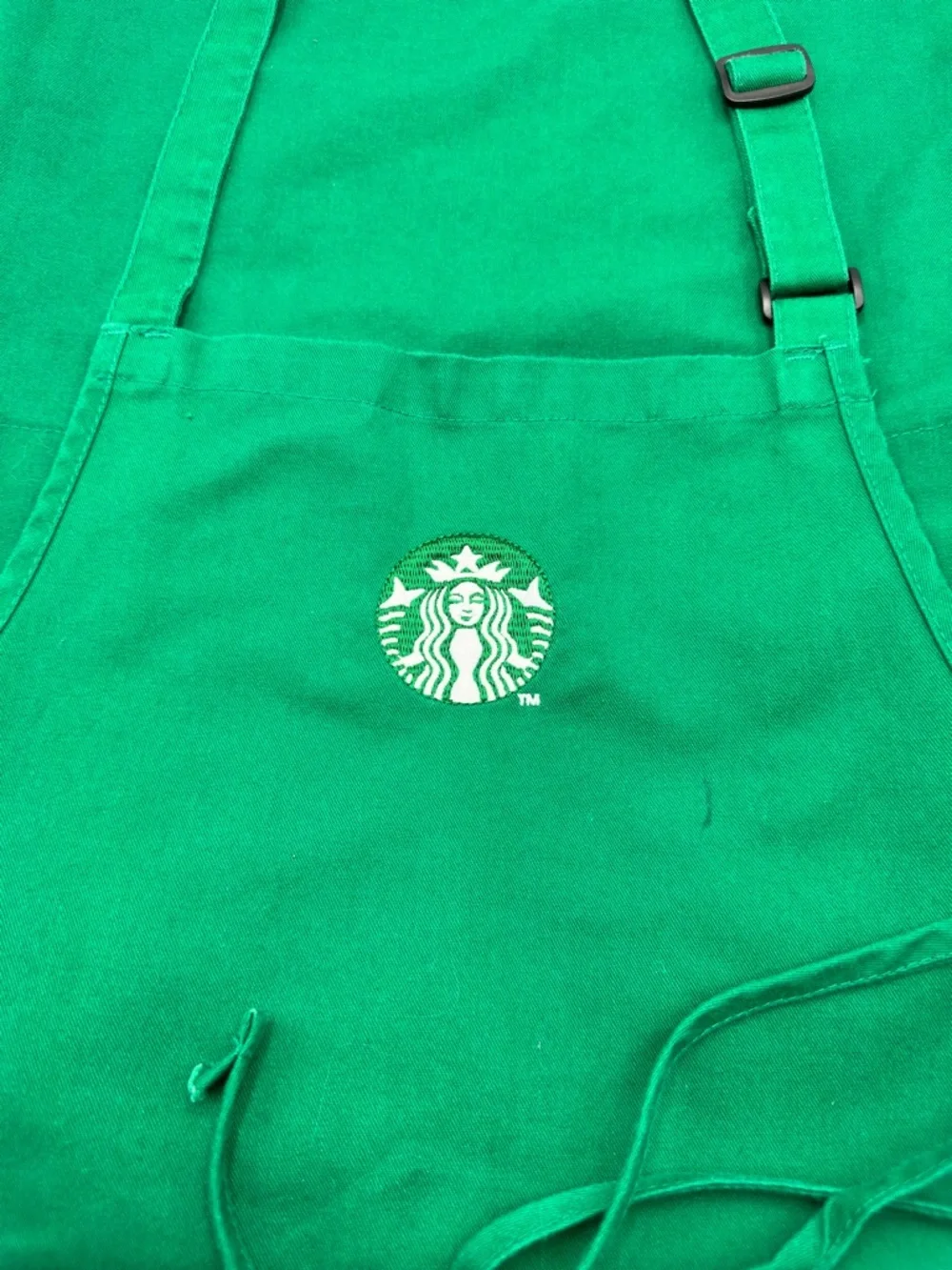 Starbucks  Green Barista Apron Employee Uniform With Logo 2 Pockets